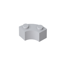 Brick Round Corner 2 x 2 Macaroni with Stud Notch and Reinforced Underside [New Style]