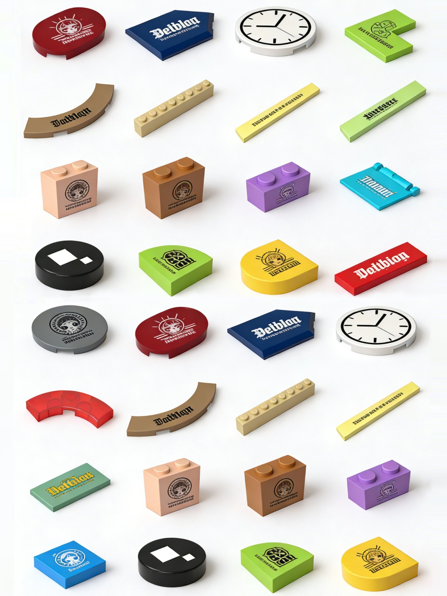 Custom Printing Service for Gobricks MOC Brick Parts – Custom Printing on Tiles / Basic Bricks