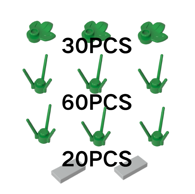 Basic Plant Pack x110PCS #3741: #32607: #3069 =30: 60: 20