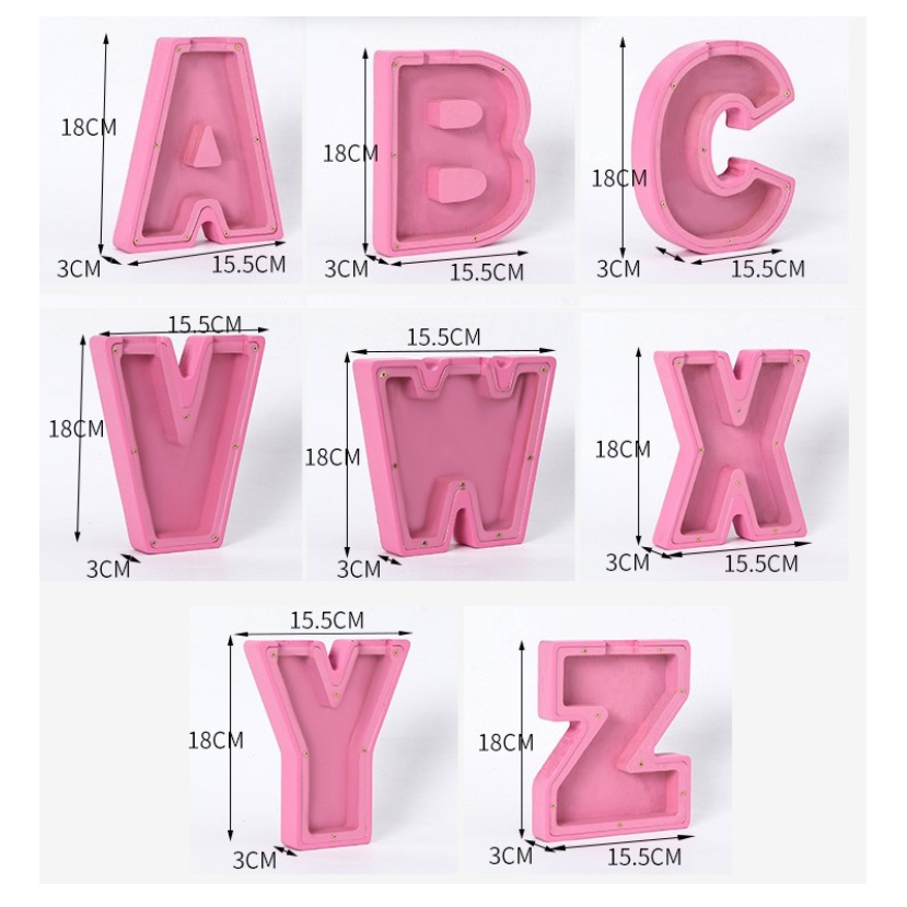 Wooden English 26 Letter Money Box, Acrylic Transparent Parts Storage Box, Special Birthday Table Decoration Item