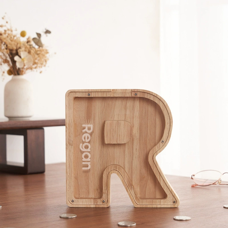 Personalized Letter Money Box + Craft Storage – Wood & Acrylic Dual-Design