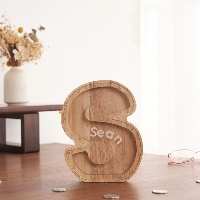 Personalized Letter Money Box + Craft Storage – Wood & Acrylic Dual-Design
