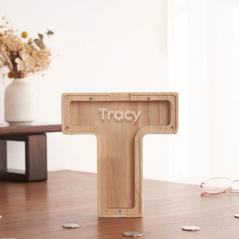 Personalized Letter Money Box + Craft Storage – Wood & Acrylic Dual-Design