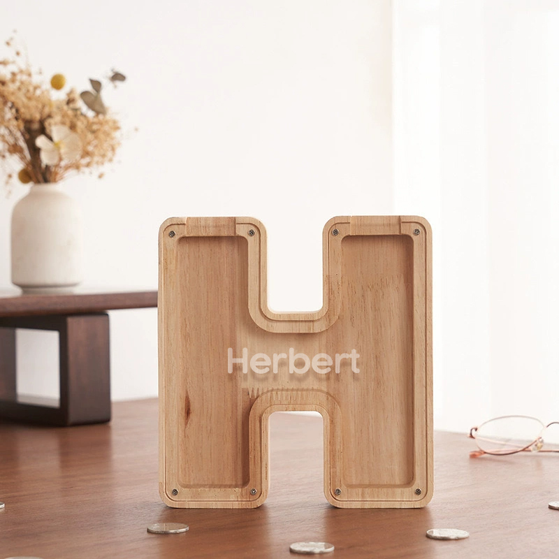 Personalized Letter Money Box + Craft Storage – Wood & Acrylic Dual-Design