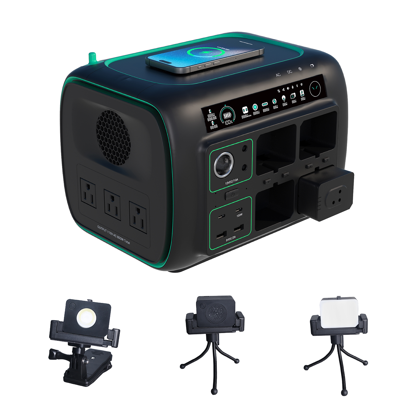 Njoynook Portable Power Station 800W Output 512WH