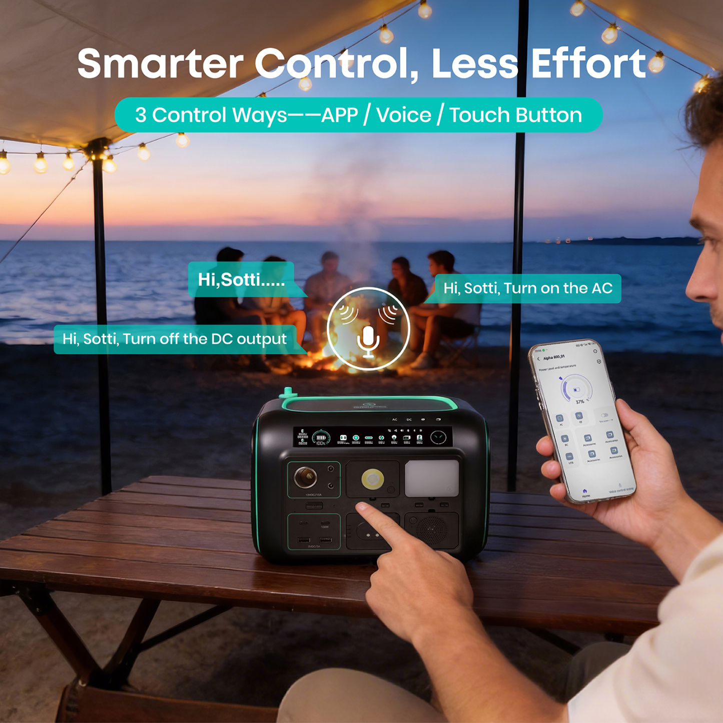 Njoynook Portable Power Station 800W Output 512WH