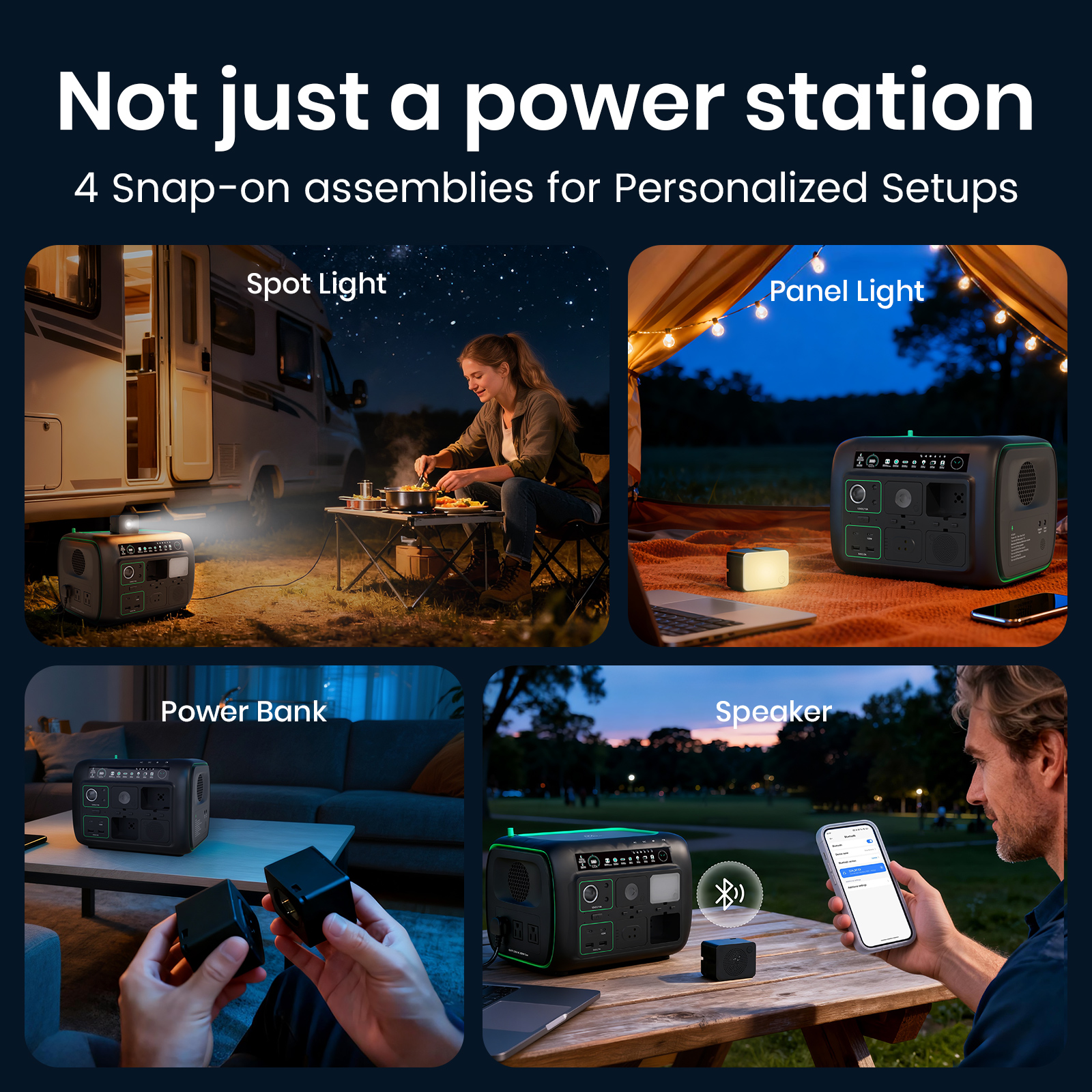 Njoynook Portable Power Station 800W Output 512WH