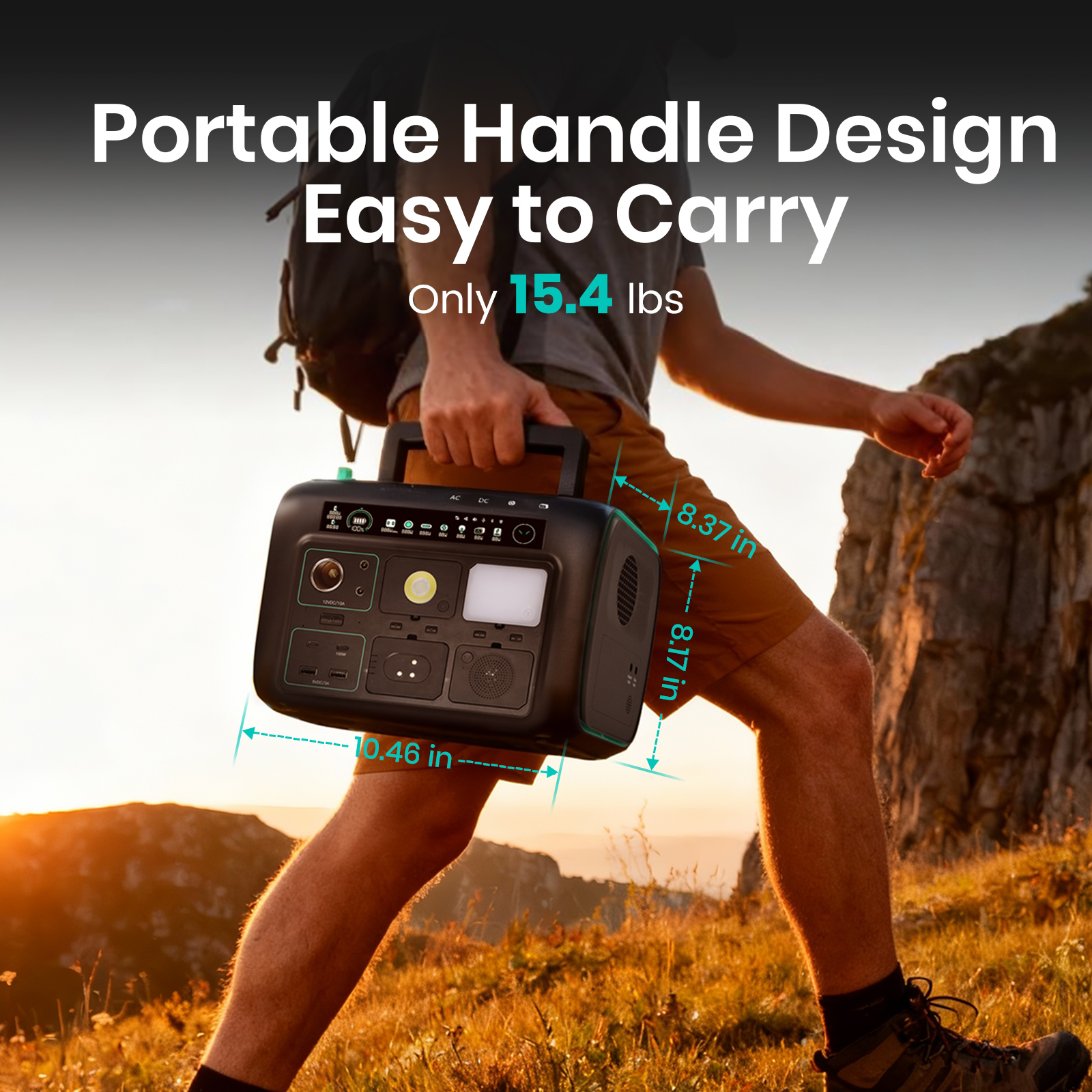 Njoynook Portable Power Station 800W Output 512WH