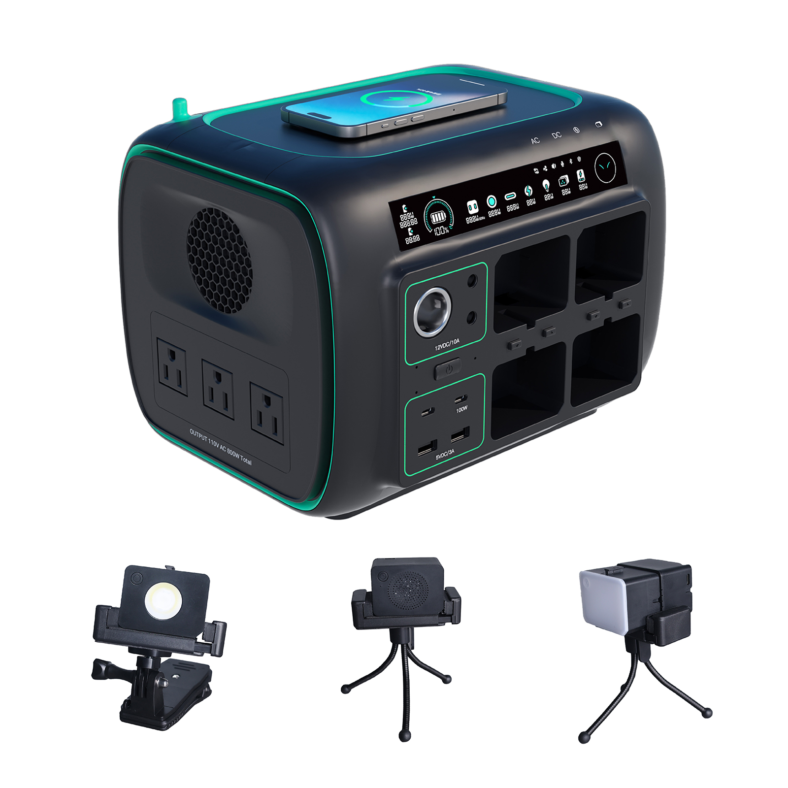 Njoynook Portable Power Station 800W Output 512WH