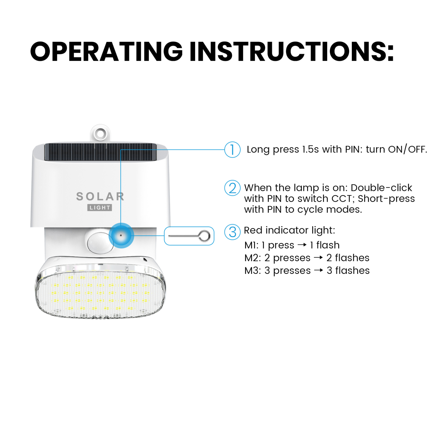 Solar Wall Light Motion Outdoor 2000Lm 3000K/4000K