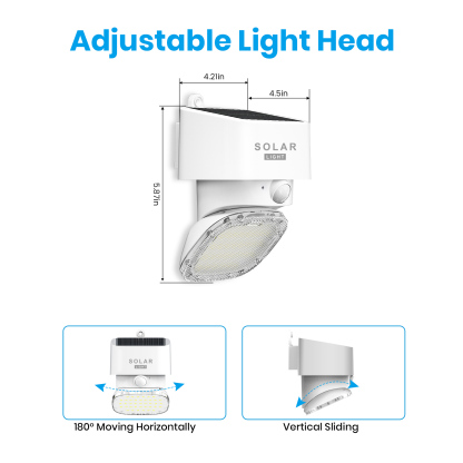 Solar Wall Light Motion Outdoor 2000Lm 3000K/4000K