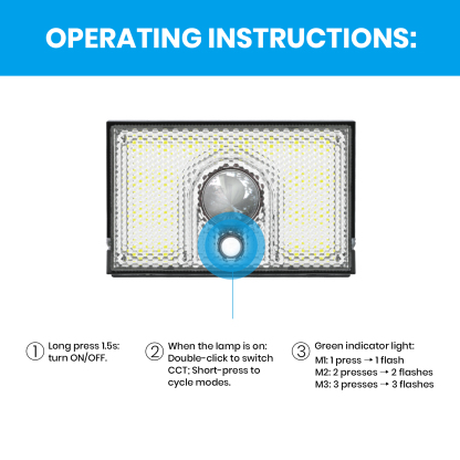 Solar Wall Light with Motion Sensor 1000Lm 4000K/3000K