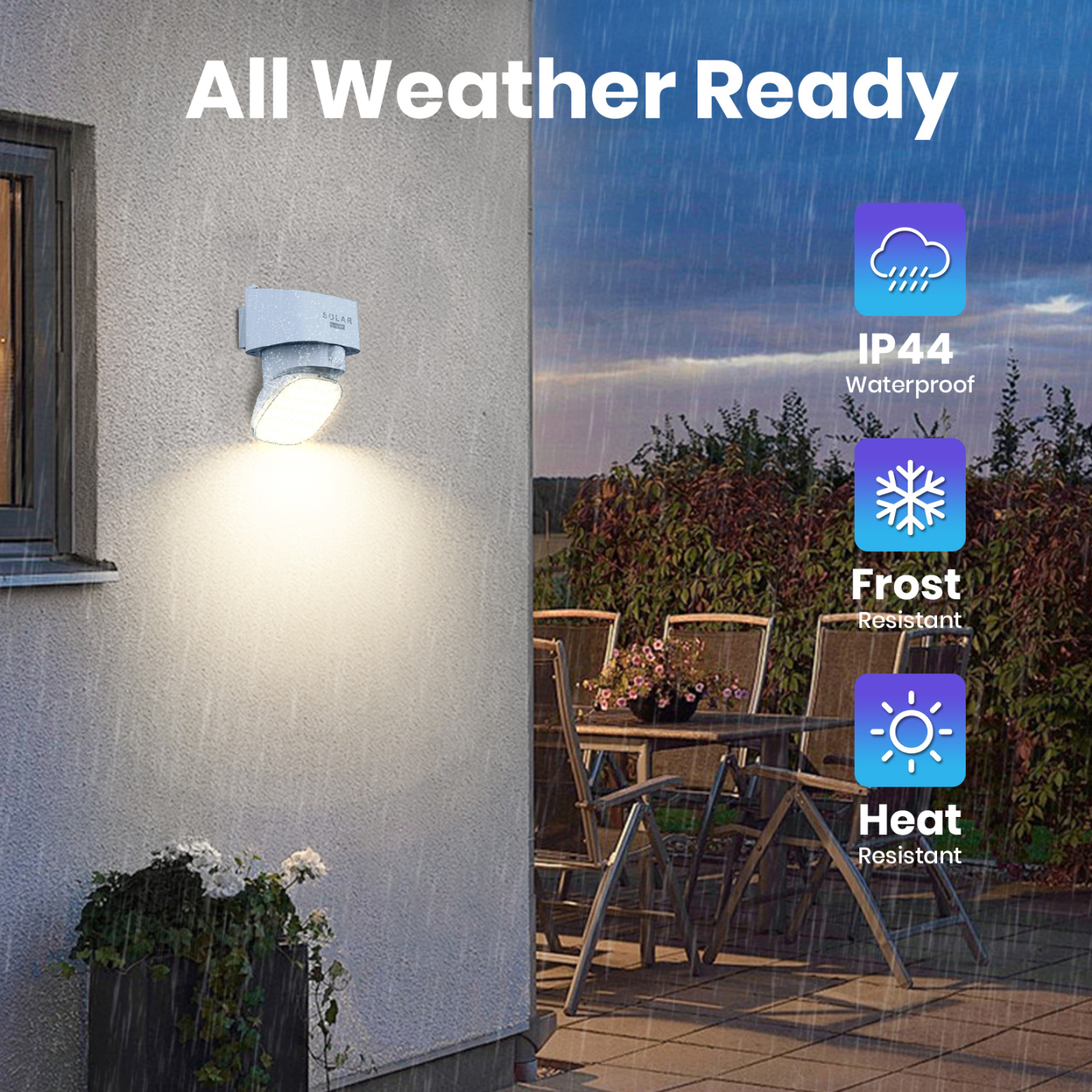 Solar Wall Light Motion Outdoor 2000Lm 3000K/4000K