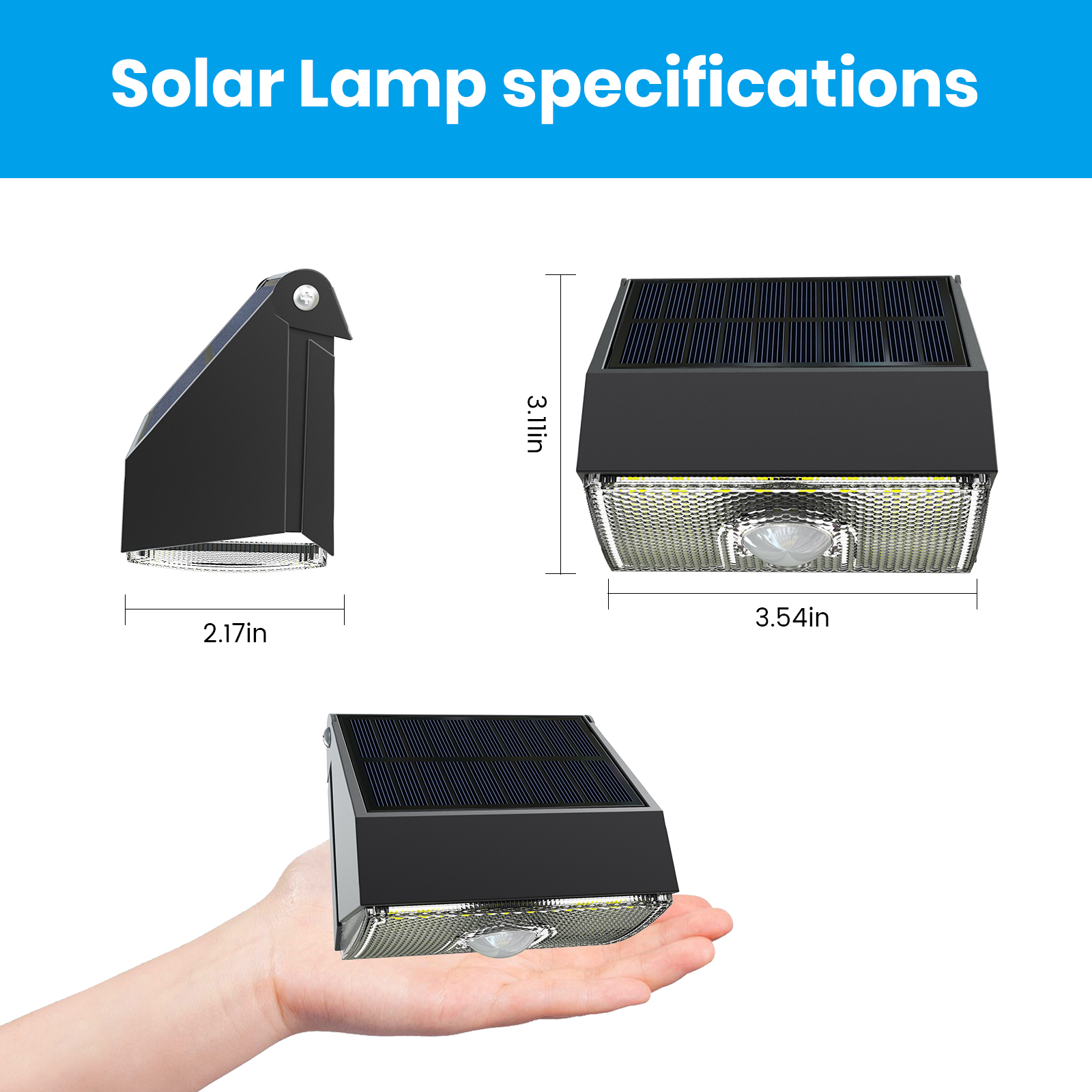 Solar Wall Light with Motion Sensor 1000Lm 4000K/3000K