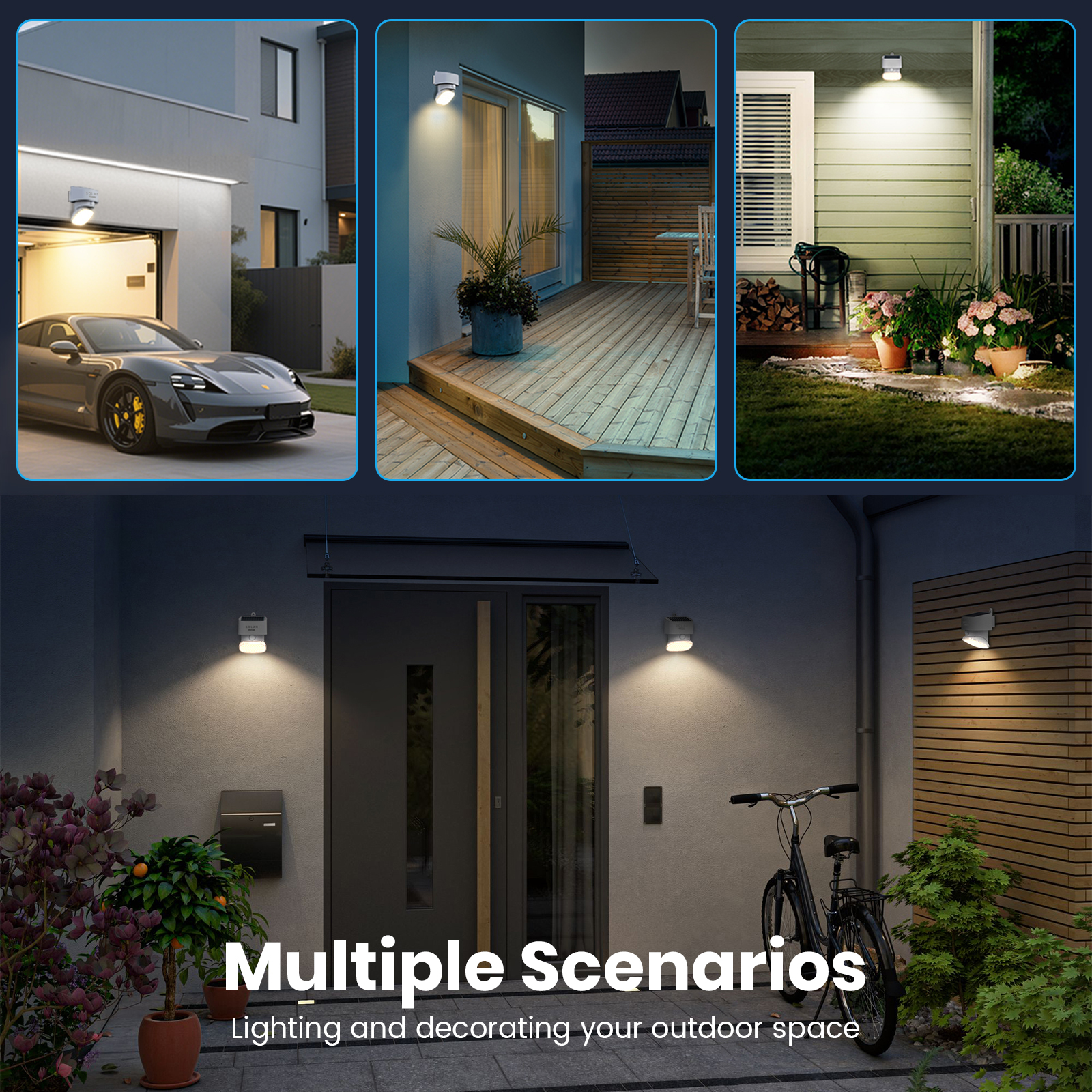 Solar Wall Light Motion Outdoor 2000Lm 3000K/4000K