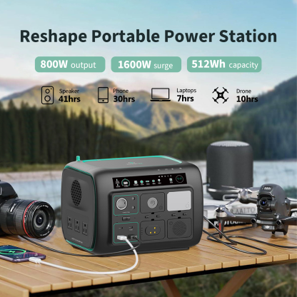 Njoynook Portable Power Station 800W Output 512WH