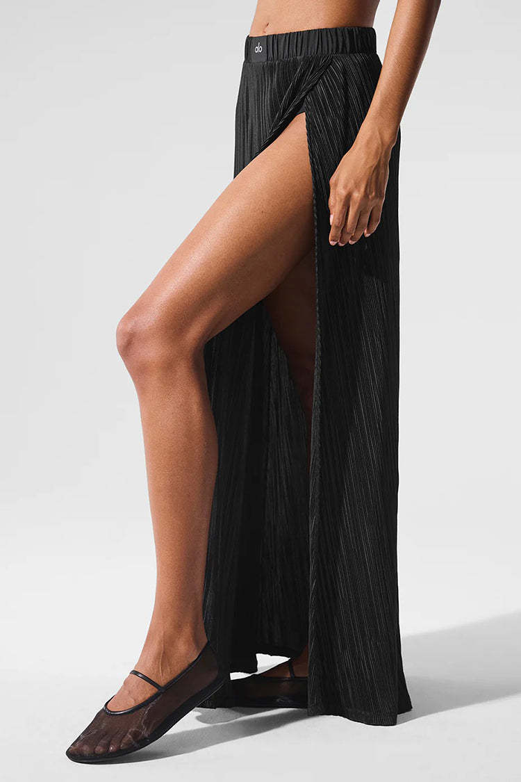 MICRO PLISSE GAME ON LONG SKIRT