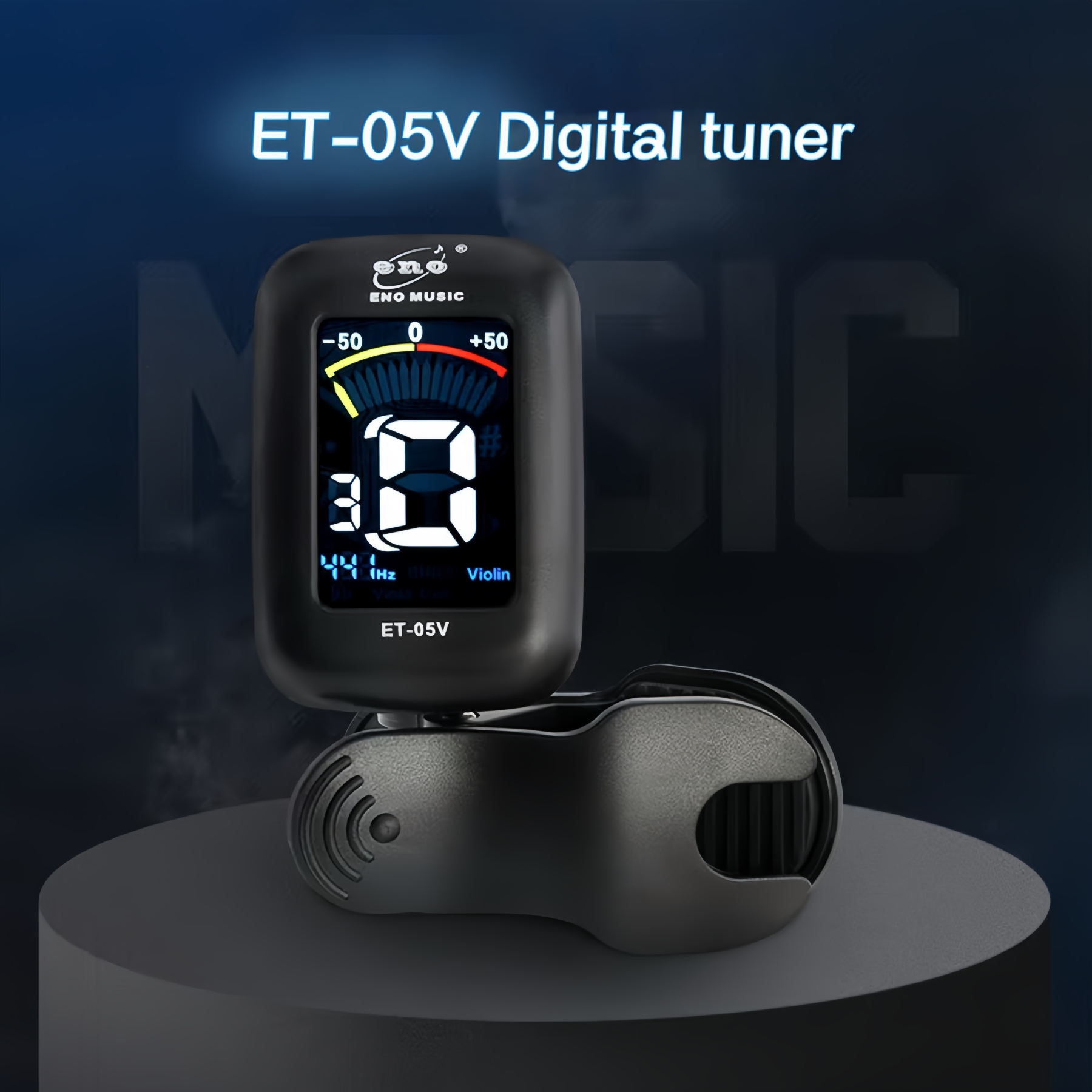 High-tech digital tuner, specifically designed for violins