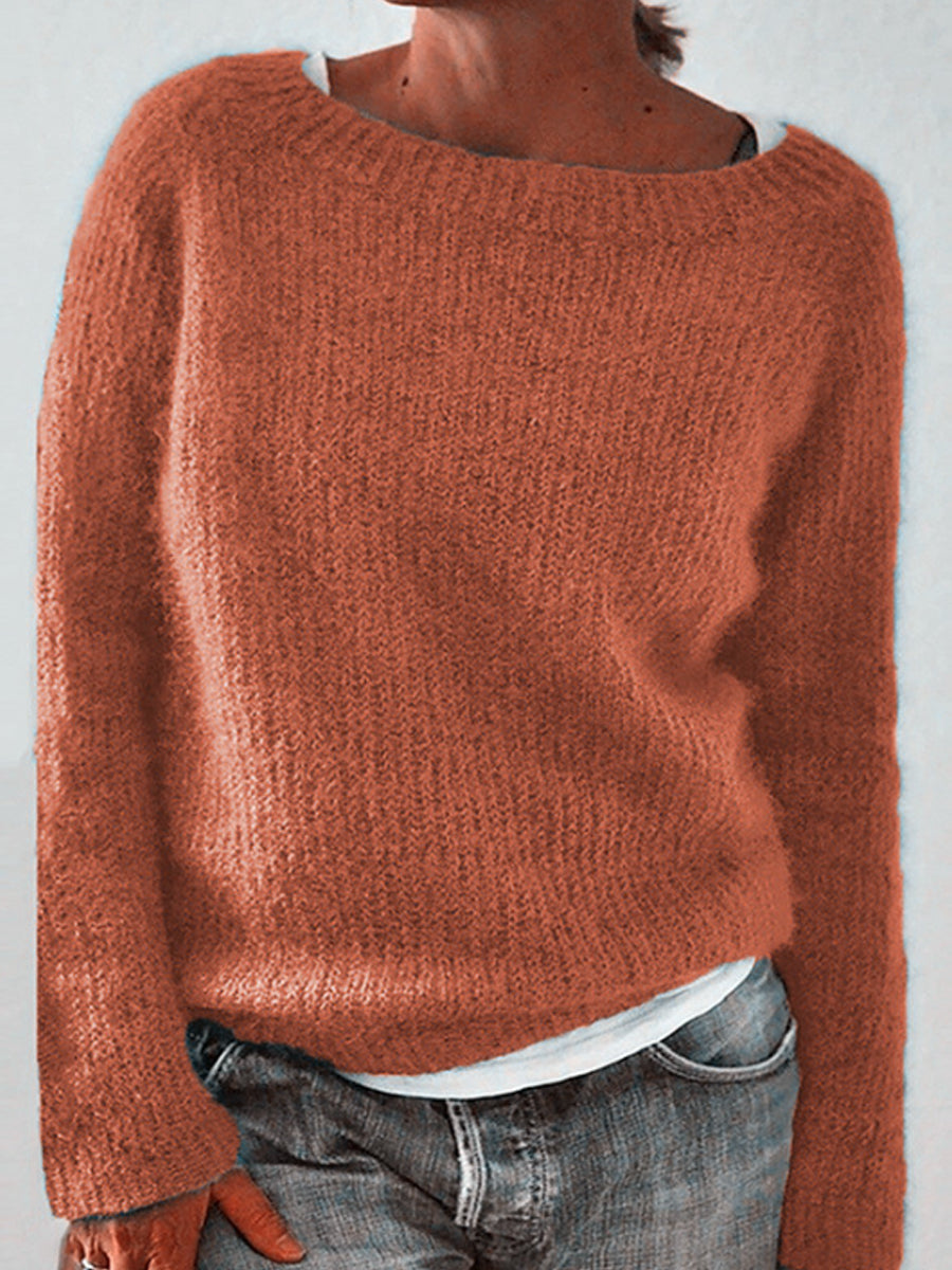 Women's Icelandic Sweater Crew Neck Loose Pullover