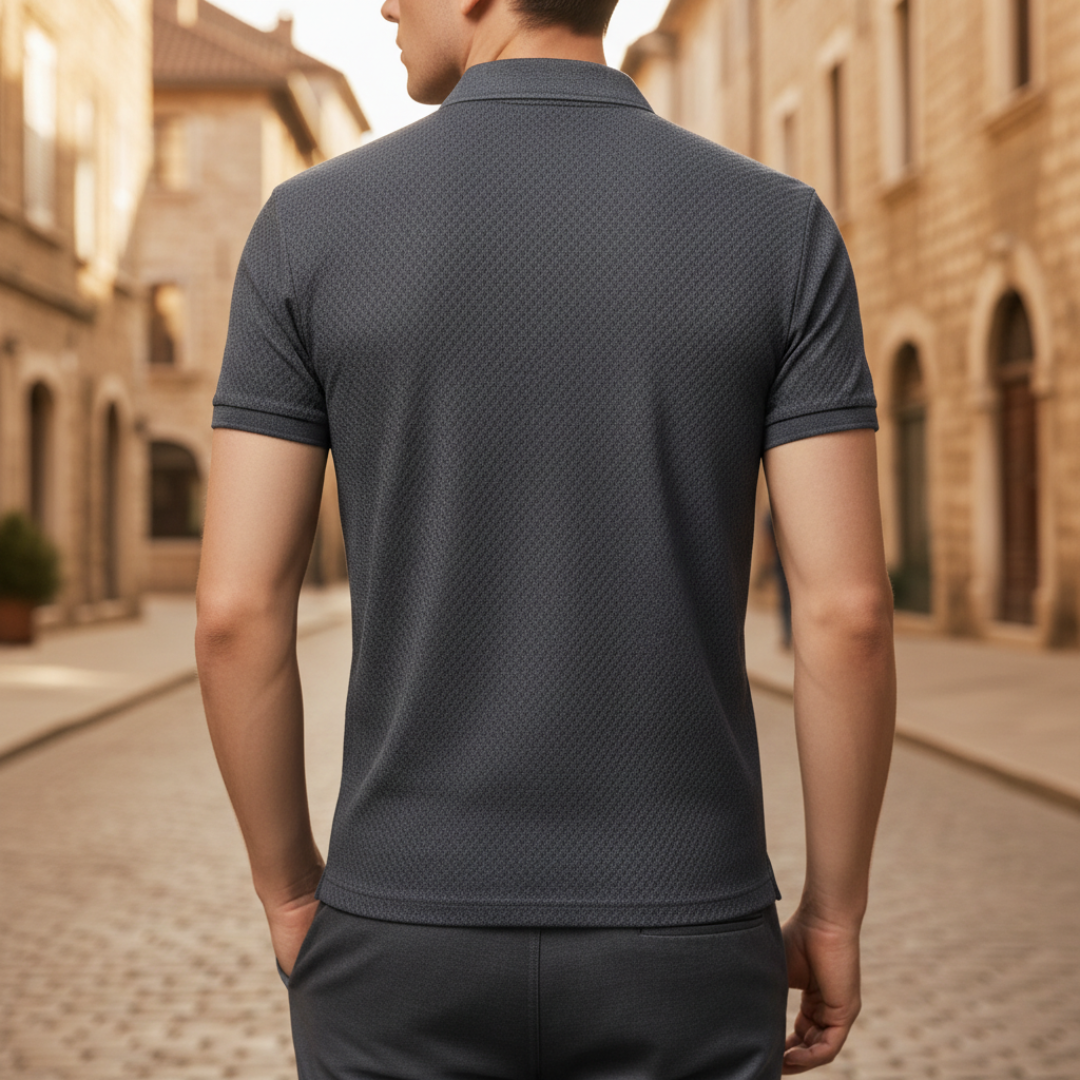 Polo de punto texturizado para hombre