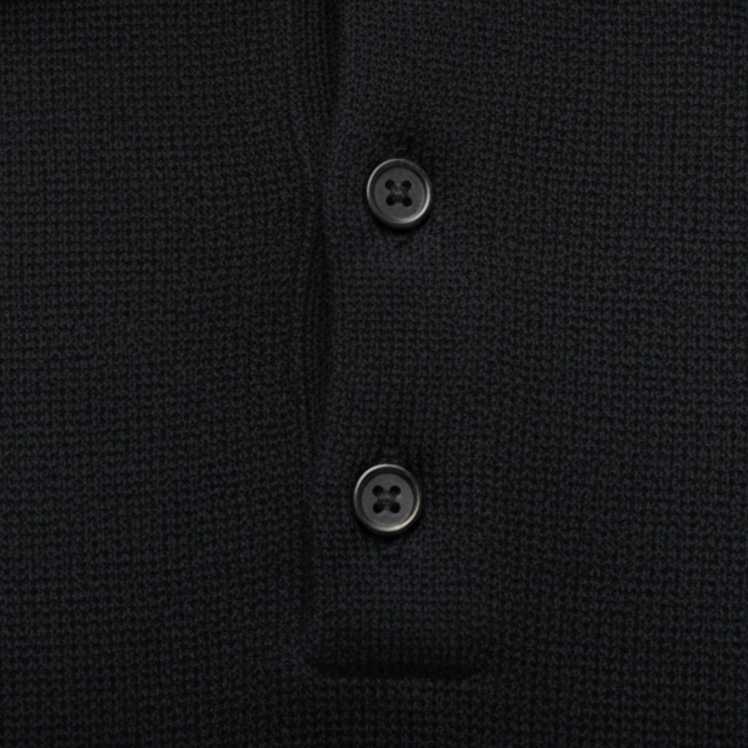 Herren-Strick-Poloshirt mit langen Ärmeln