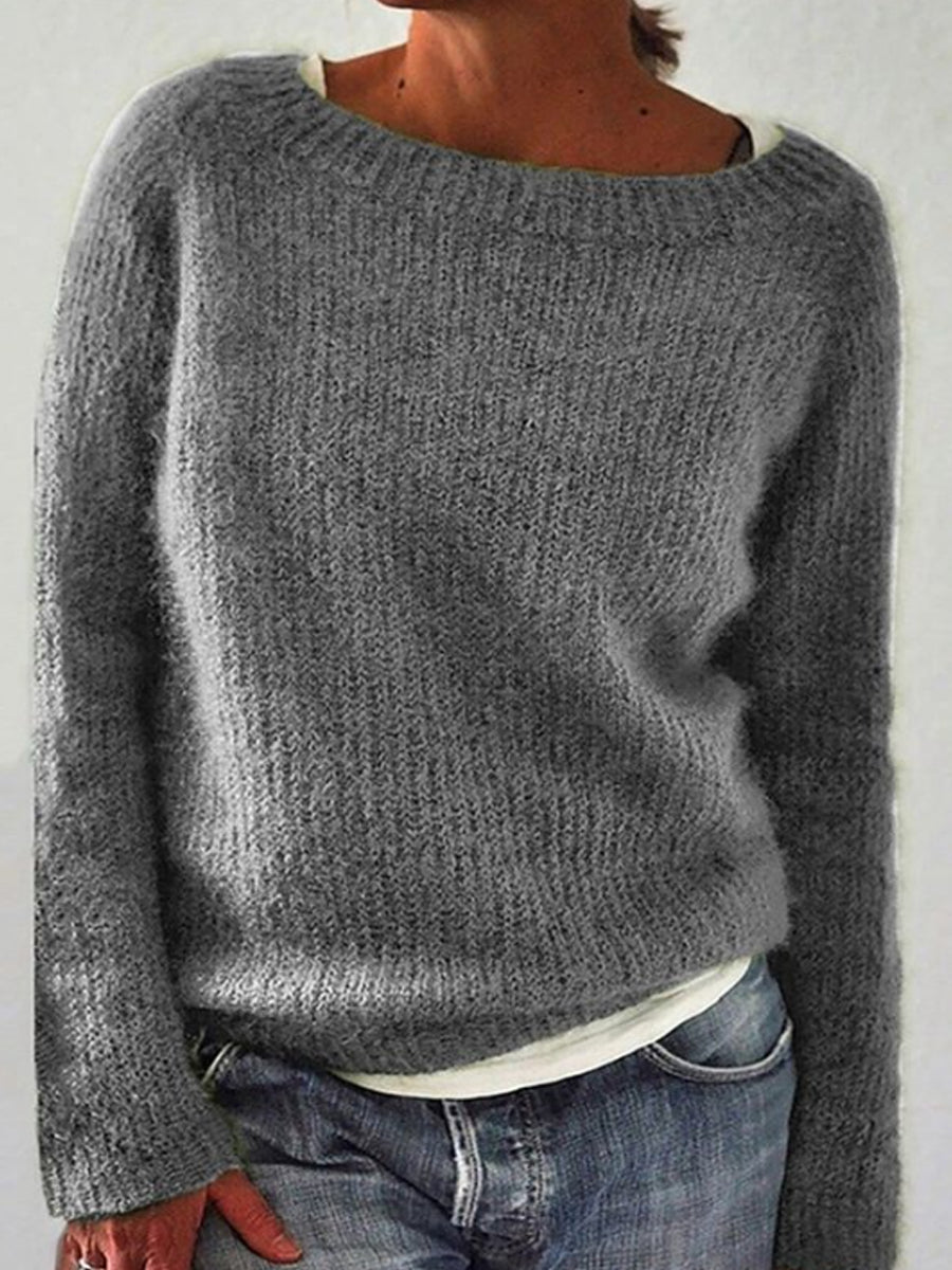 Women's Icelandic Sweater Crew Neck Loose Pullover