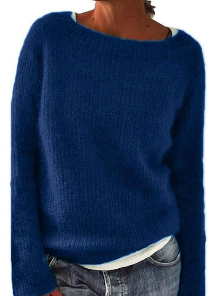 Women's Icelandic Sweater Crew Neck Loose Pullover