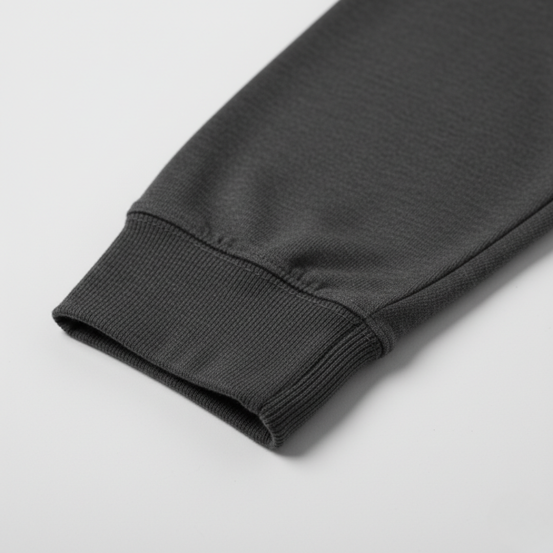 Camisa polo de manga larga acanalada para hombre