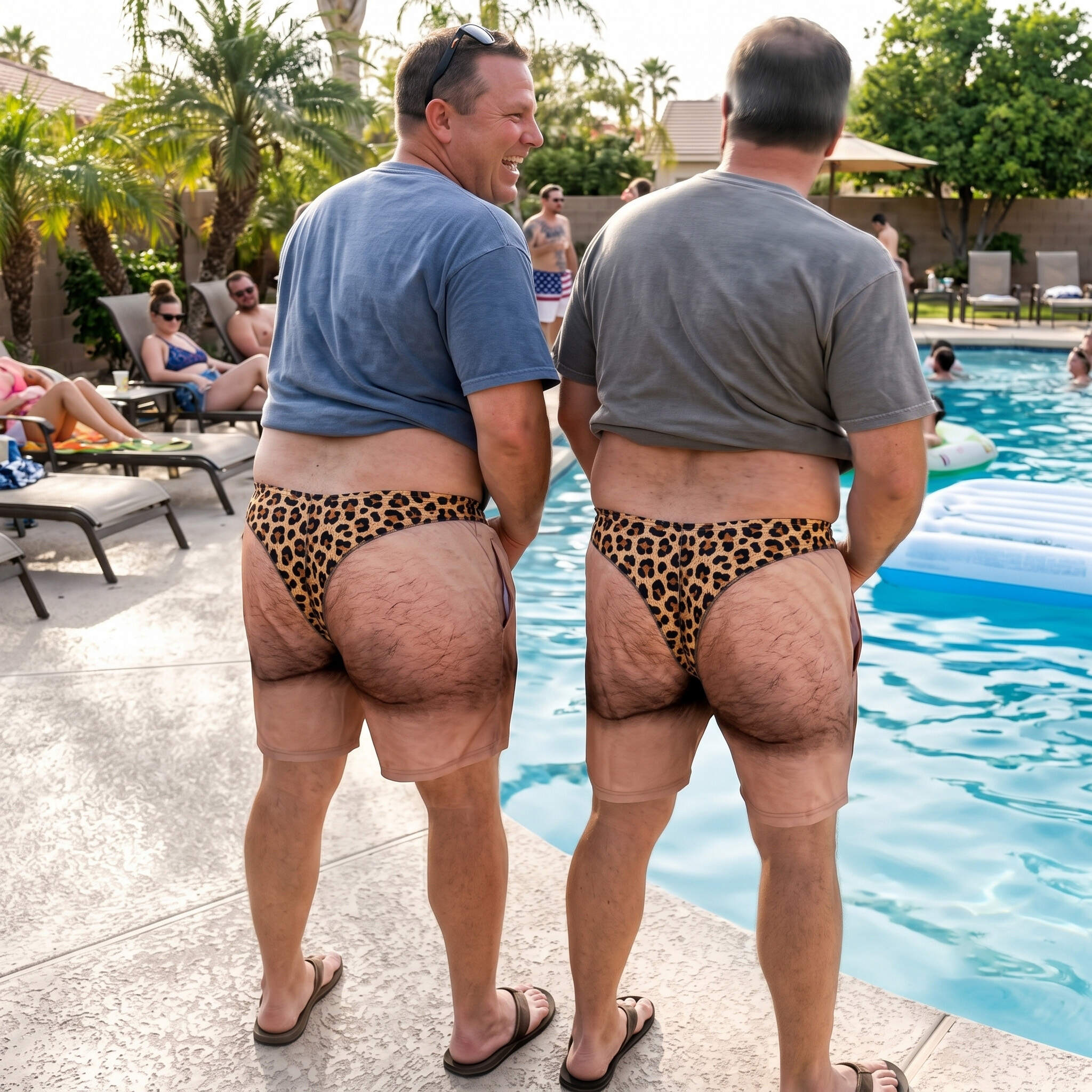 The "Cheeky Commando" Novelty Prank Swim Trunks – Guaranteed to Cause Double-Takes!