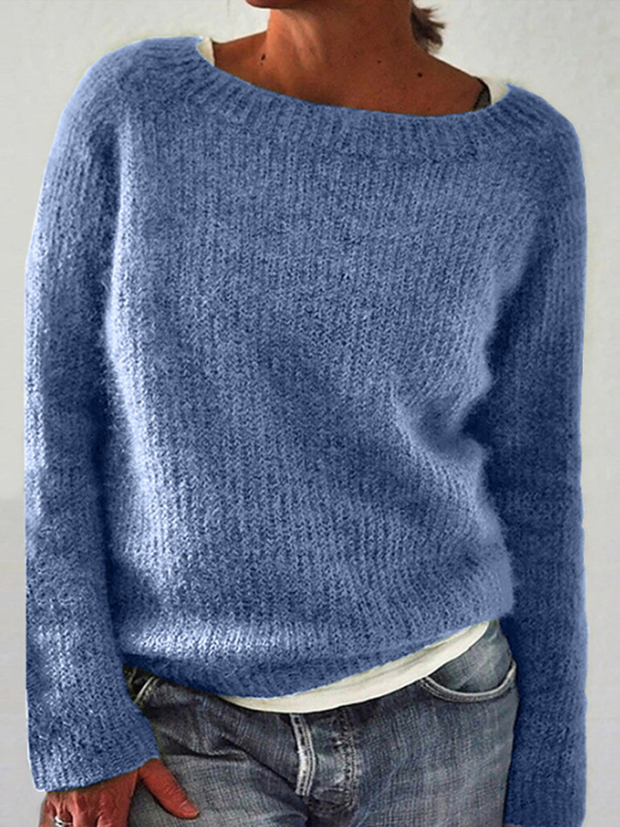 Women's Icelandic Sweater Crew Neck Loose Pullover