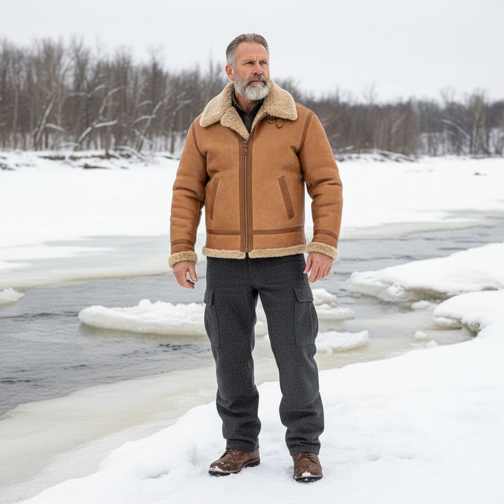 Men's Two-Tone Winter Coat