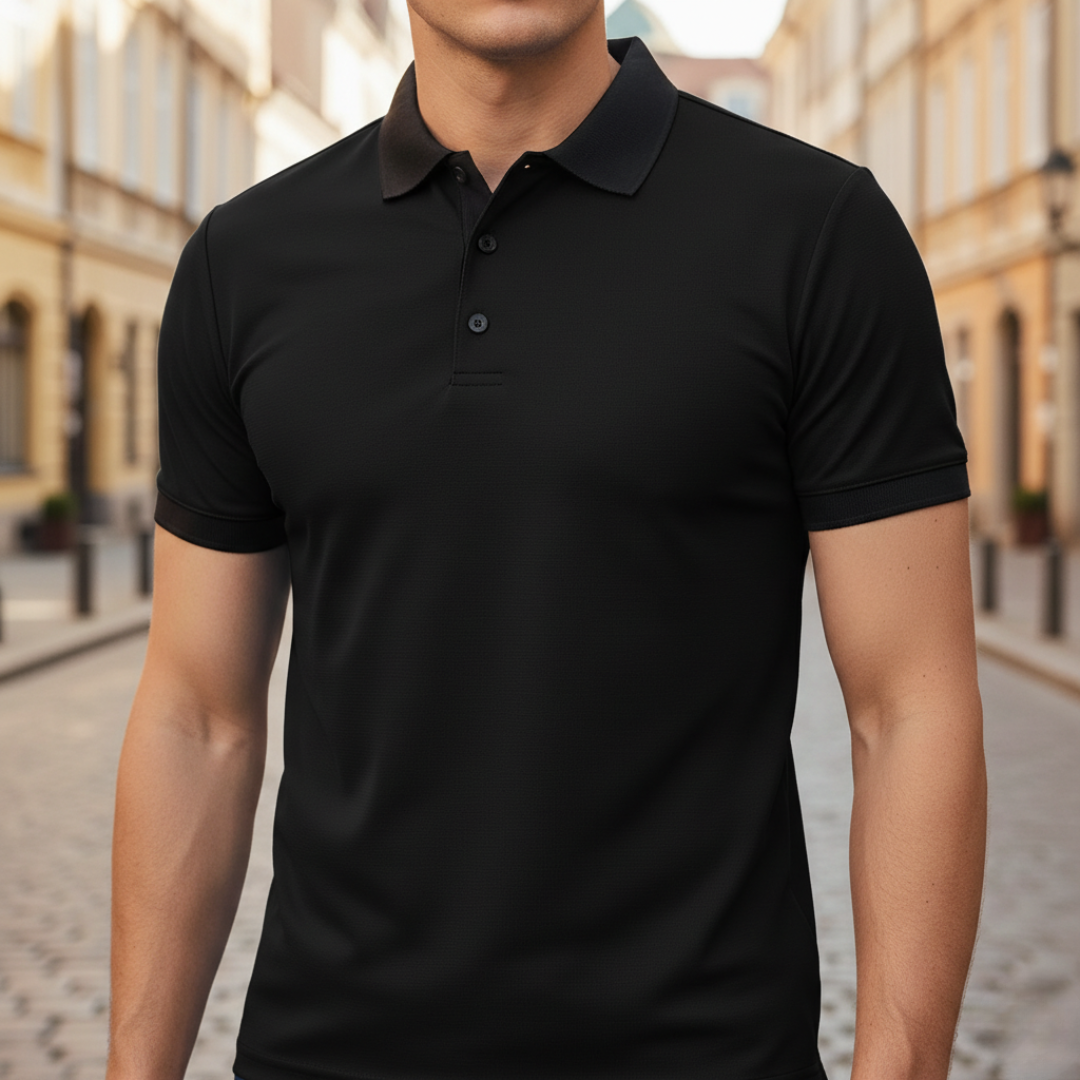 Herren Kurzarm-Poloshirt mit Farbverlauf