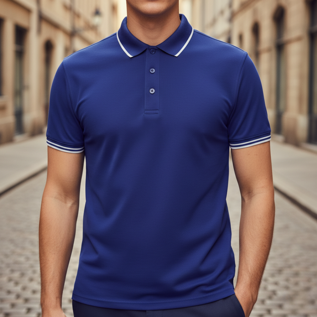 Herren Kurzarm-Poloshirt mit Farbverlauf