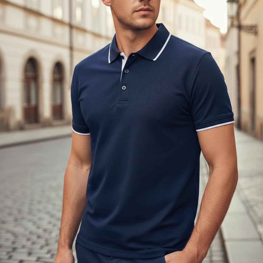 Camisa polo de manga corta para hombre