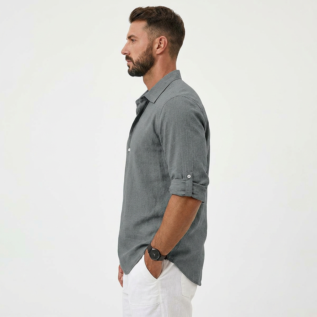 🔥 Summer Sale Up To 50% OFF –  Lightweight Cotton Linen Shirt Designed For Everyday Wear