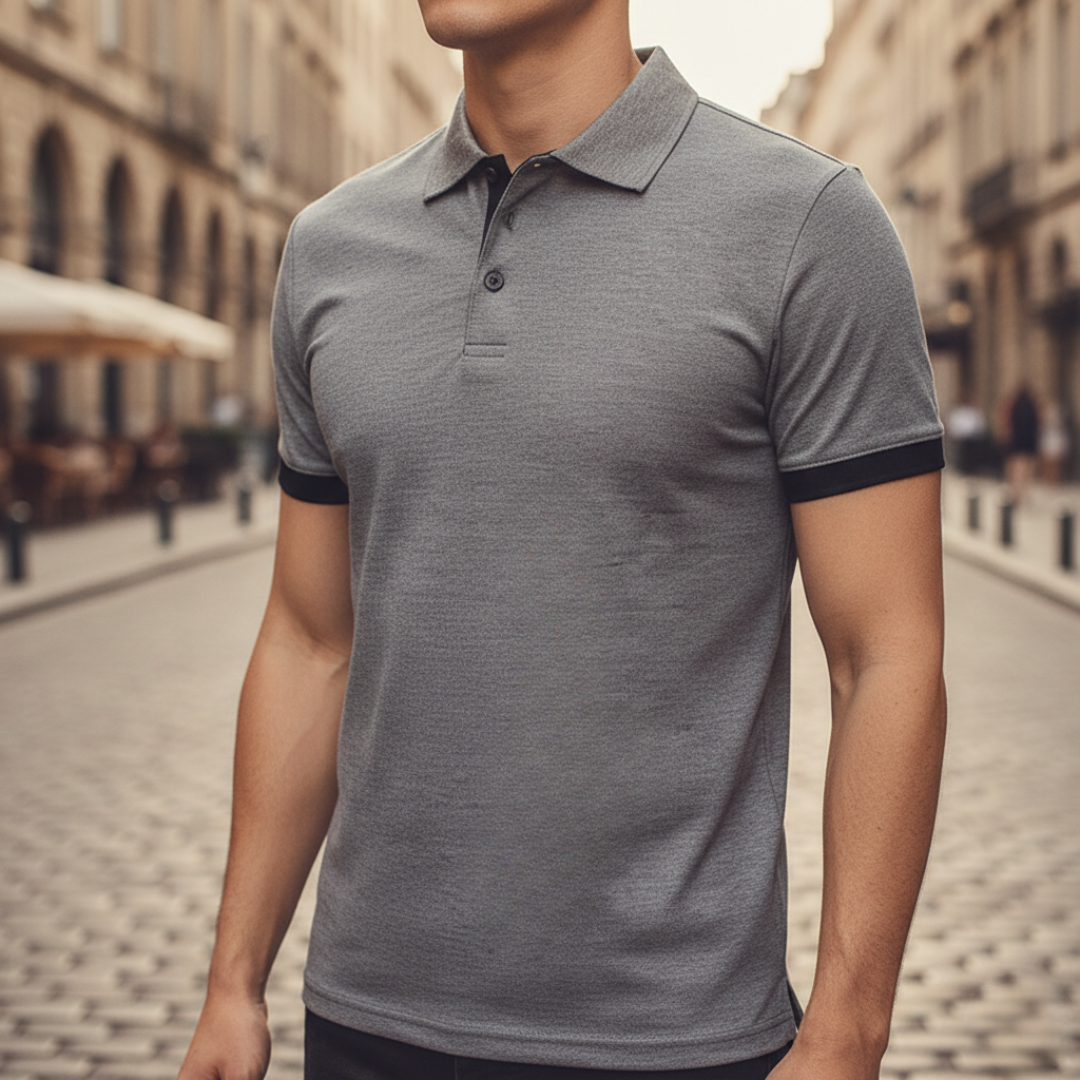 Camisa polo de manga corta para hombre