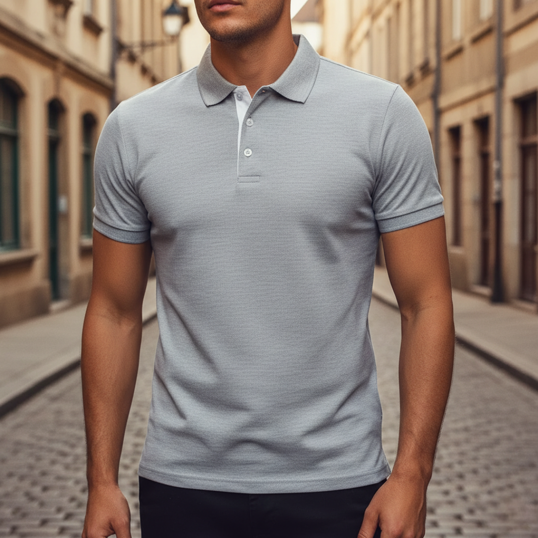 Camisa polo de manga corta para hombre