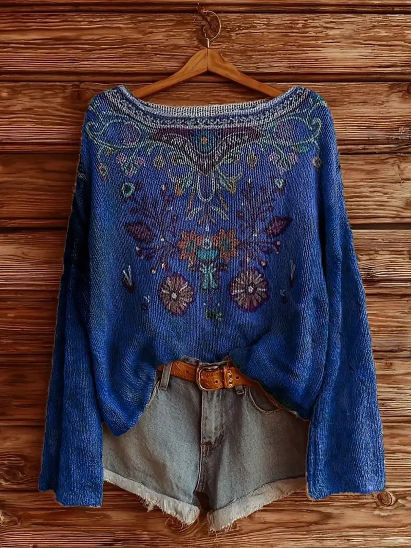 Cozy Boho Knit Sweater – Perfect for Fall & Winter Layering