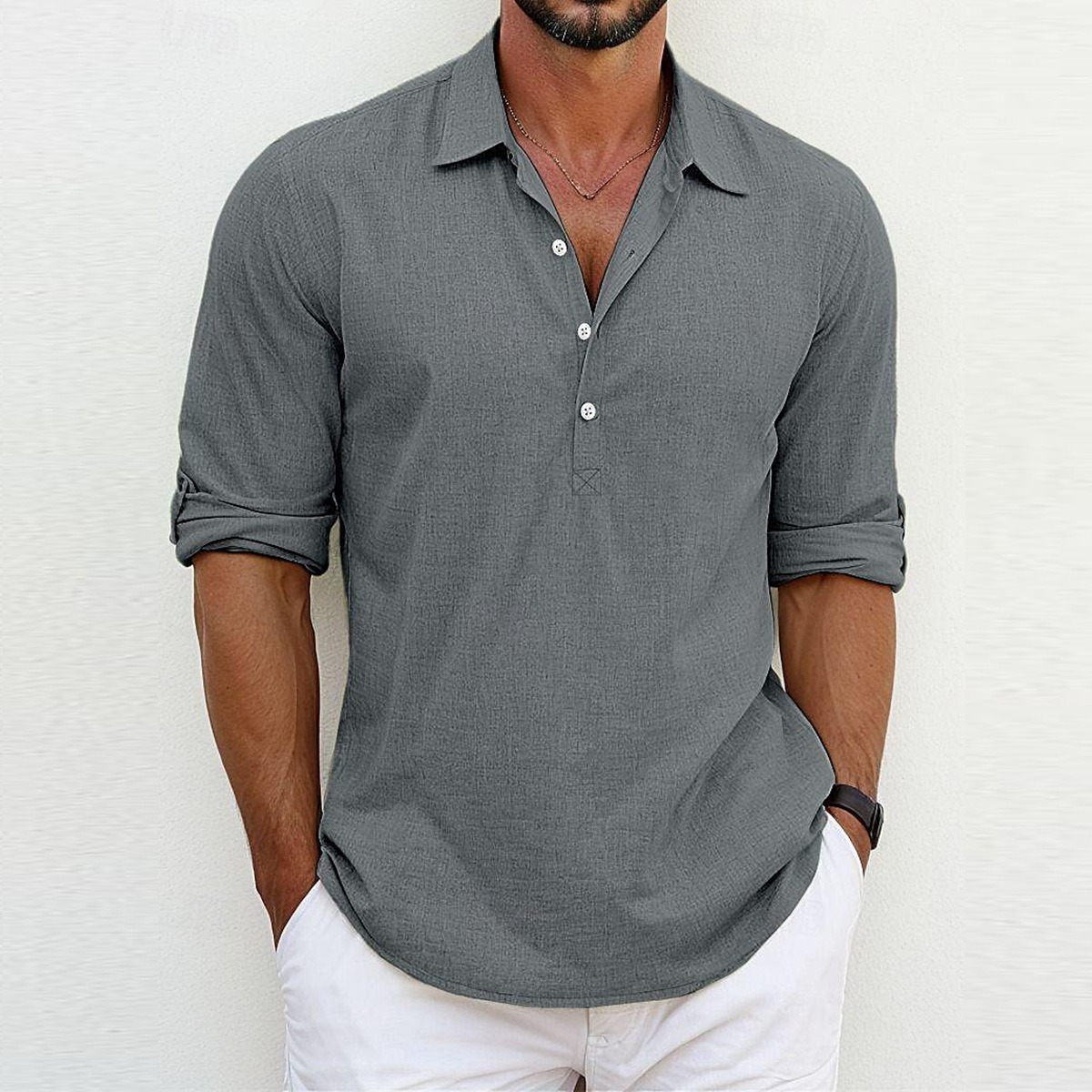 🔥 Summer Sale Up To 50% OFF –  Lightweight Cotton Linen Shirt Designed For Everyday Wear
