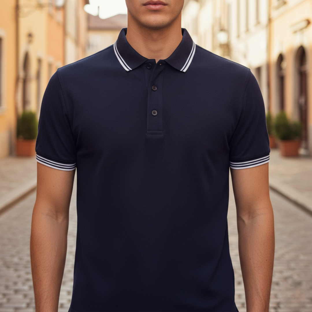 Herren Kurzarm-Poloshirt mit Farbverlauf