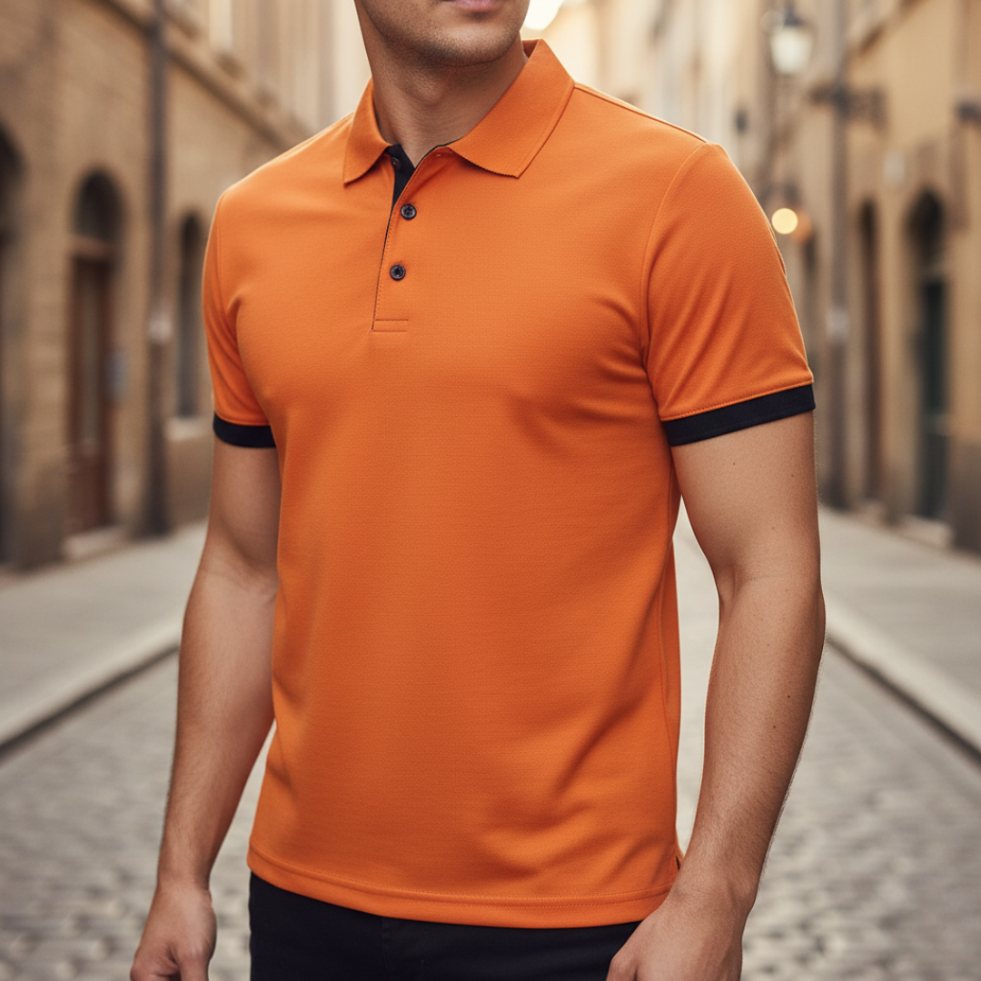 Camisa polo de manga corta para hombre