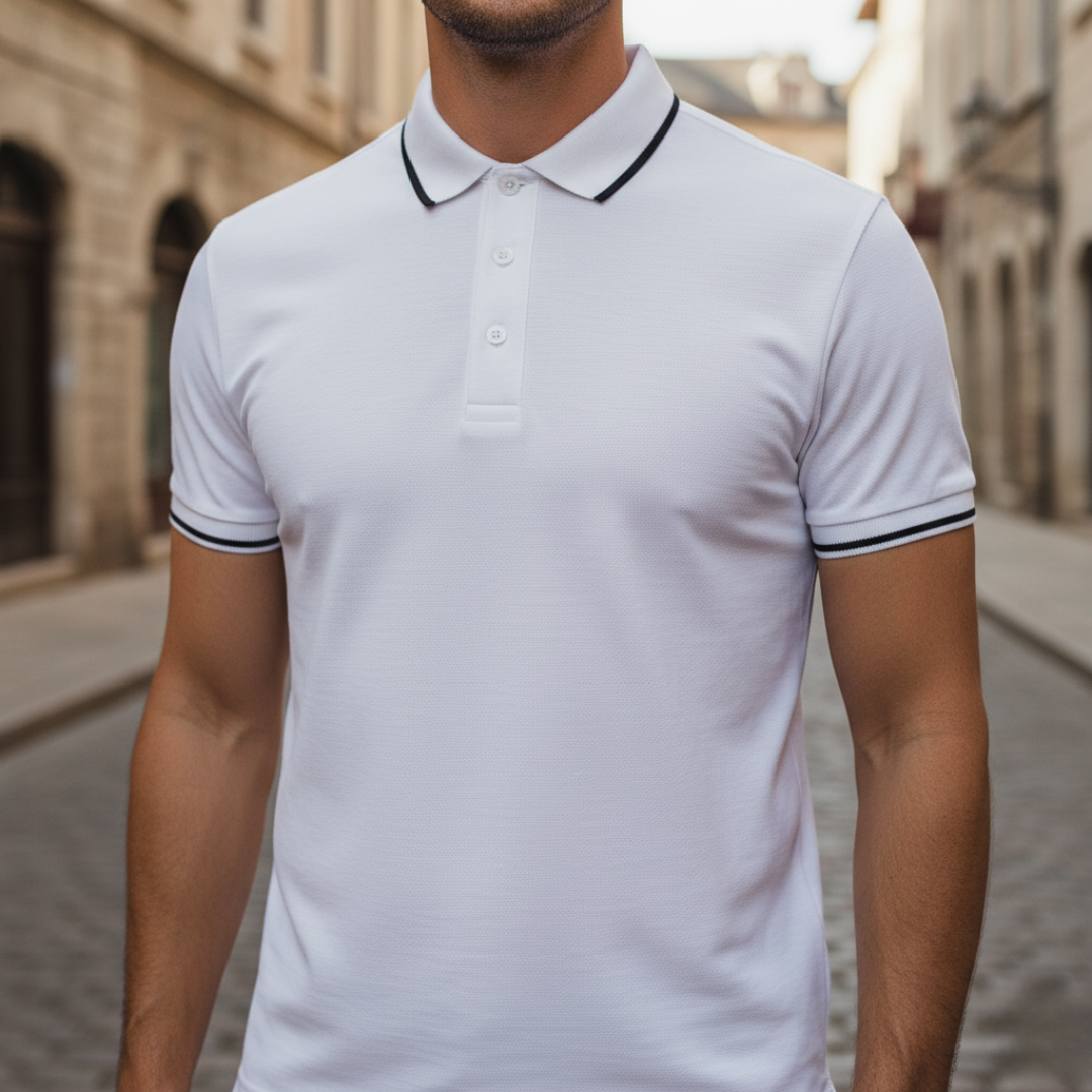 Herren Kurzarm-Poloshirt mit Farbverlauf
