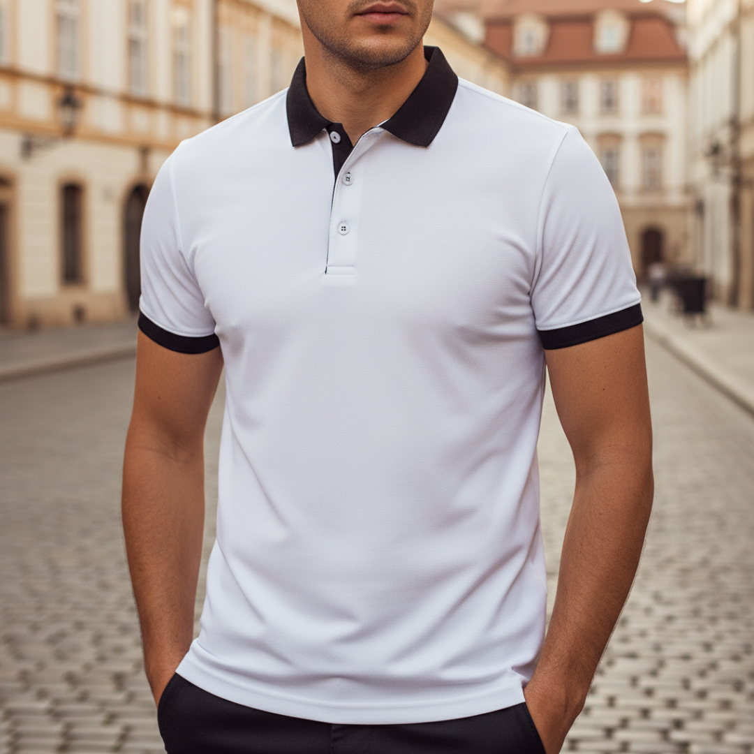 Camisa polo de manga corta para hombre