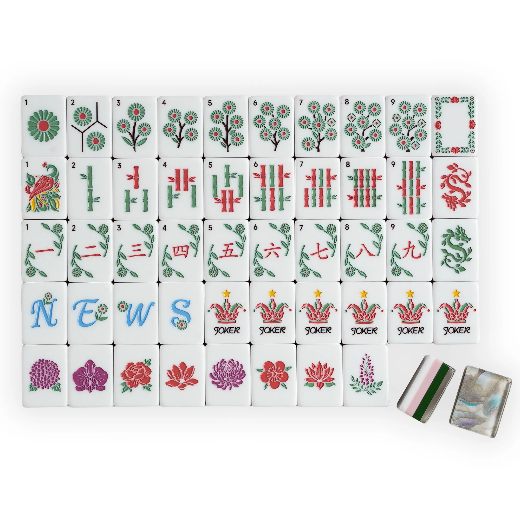 Pearl White Mahjong Tiles
