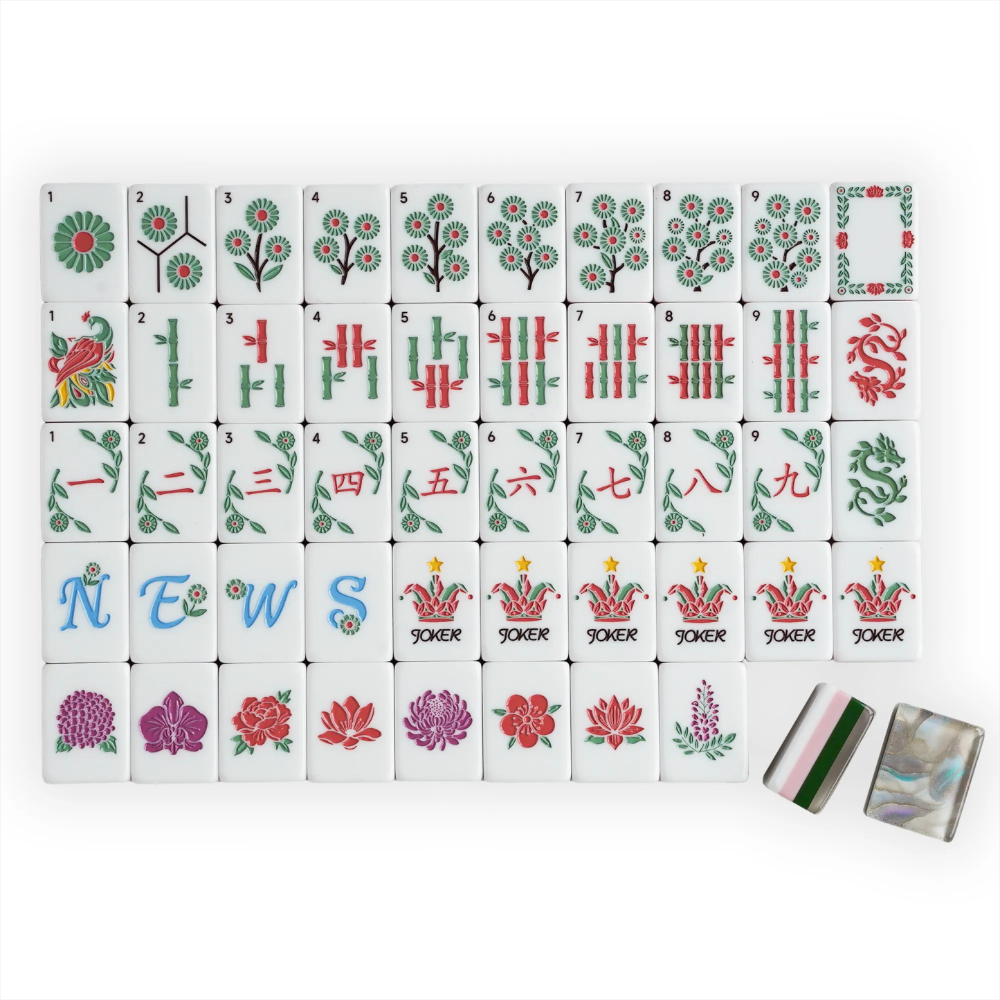 Pearl White Mahjong Tiles