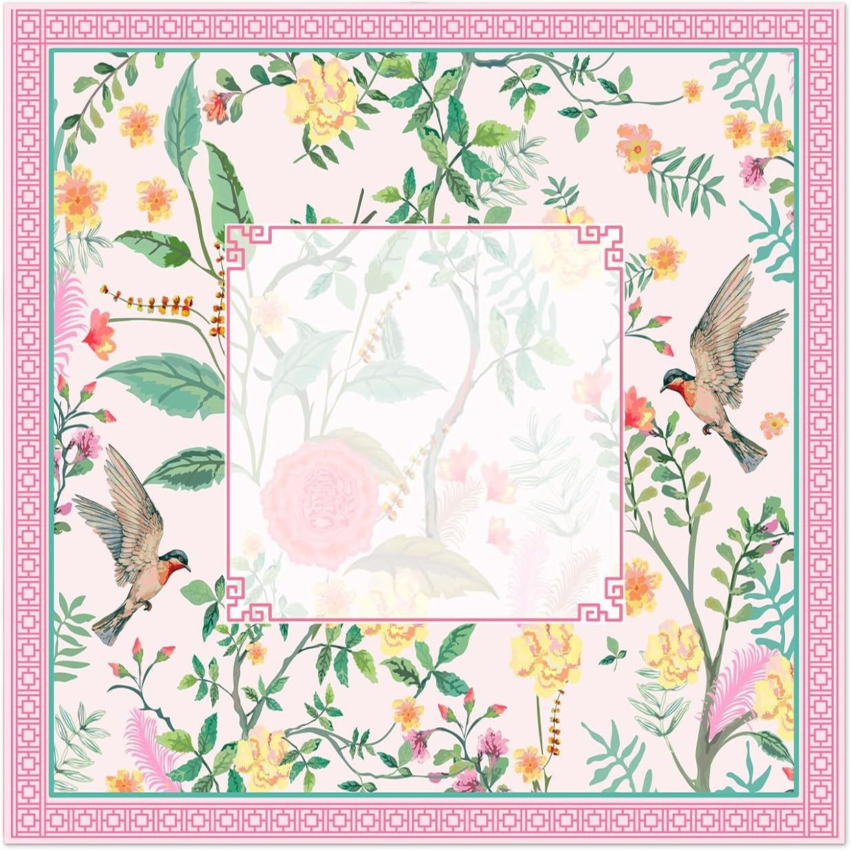Hummingbird Garden Chinoiserie Mahjong Mat