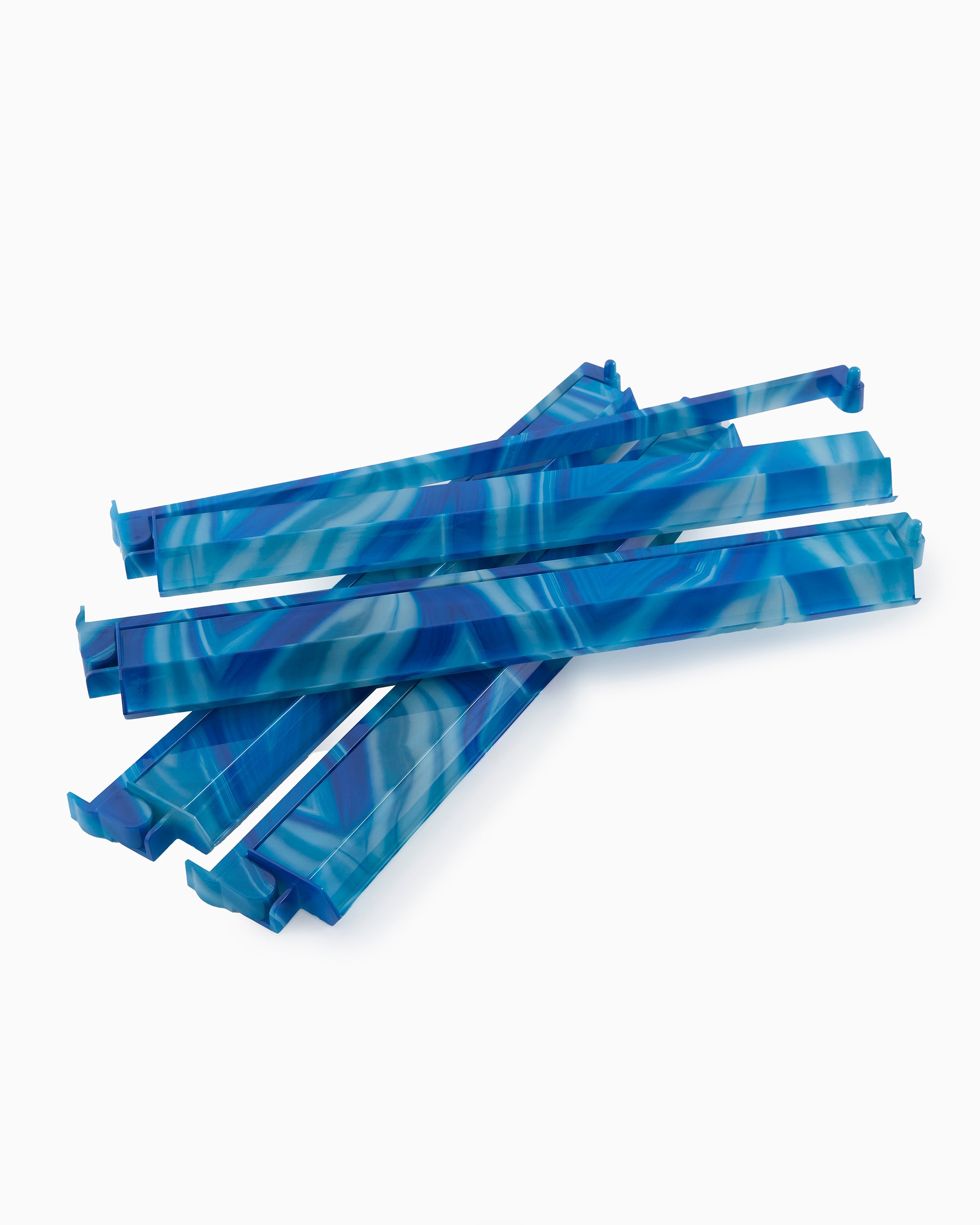 Ocean Blue Swirl Mahjong Rack & Pusher Set