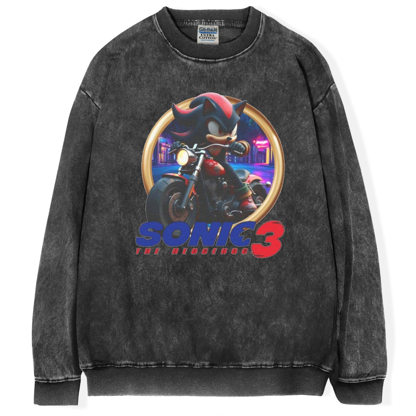 Sonic 3 - Shadow Motorcycle T-Shirt/Sweatshirt