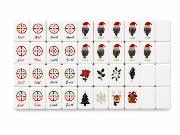 Christmas Cheer Mahjong Tiles