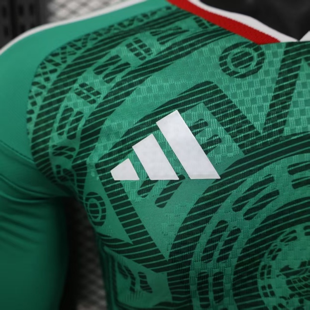 2026 Long Sleeve Player Version Mexico National Team Home Soccer Jersey